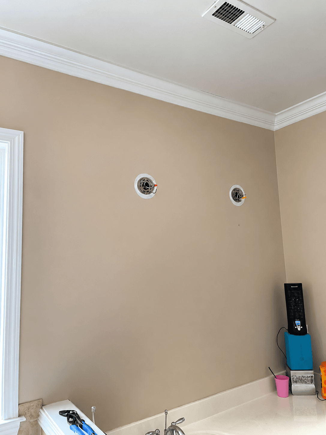 Before - New Light Fixtures and Mirrors