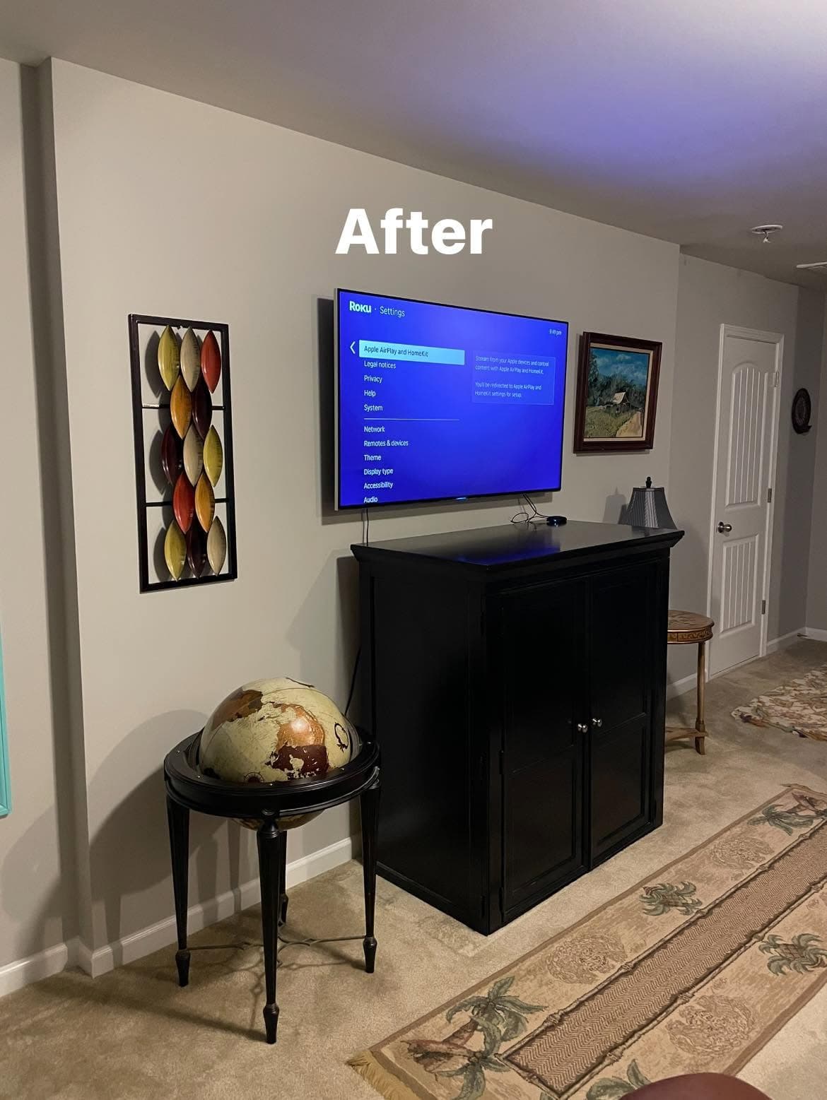 After - TV Wall Mount Installation